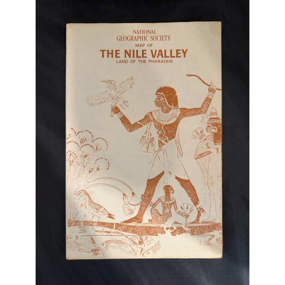 National Geographic Map Nile Valley Egypt 1965